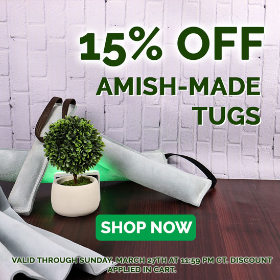 15% Off Amish-Made Tugs