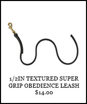 1/2in Textured Super Grip Obedience Leash