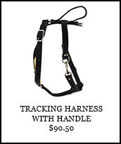Leather Tracking Harness with Handle