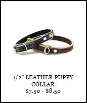 1/2in Leather Puppy Collar
