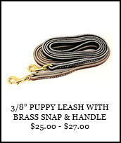 3/8in Puppy Leash with Brass Snap