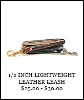 1/2in Lightweight Leather Leash