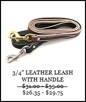 3/4in Leather Leash