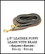 3/8in Leather Puppy Leash