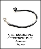 3/8in Double-Ply Leather Obedience Leash