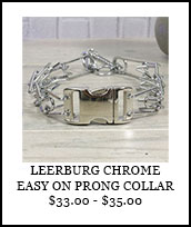  Leerburg Chrome Easy On Prong Collar