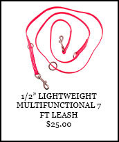 1/2in Lightweight Multifunctional 7ft Leash