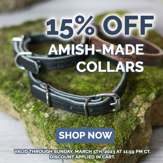 15% Off Amish Leather Collars