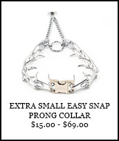 Extra Small Easy Snap Prong Collar