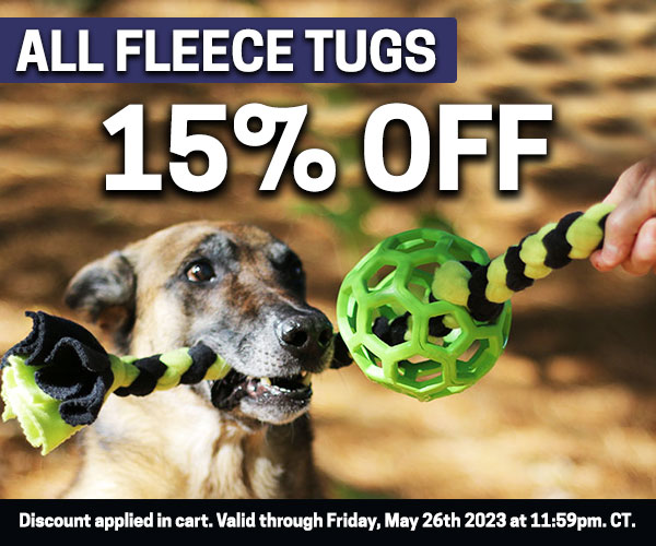 15% Off All Leerburg Fleece Tugs