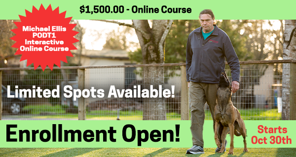 Michael Ellis Principles of Dog Training 1 - Interactive Online Course. Limited Spots Available!. Class Starts Oct 30