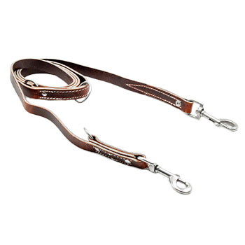 3/4-inch Multifunctional Leather Leash