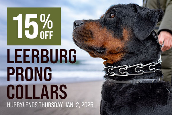 15% Off Leerburg Prong Collars Ends Thursday!