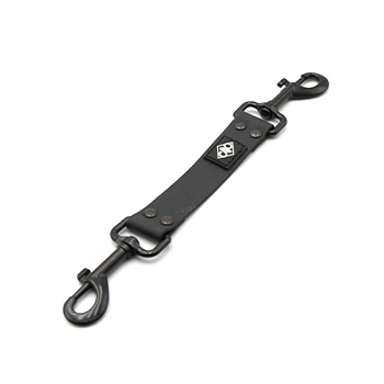 Backup Safety Clip - Black Biothane - 10in