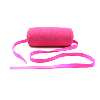 Leerburg's Large Pink French Linen Round Bite Pillow