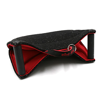 French Linen Bite Wedge With Hidden Handles - Black