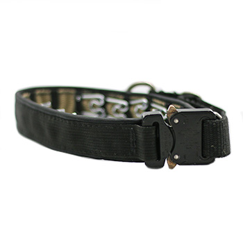Keeper Collars Hidden Prong Collar with Cobra Buckle - Black - 18 Inch