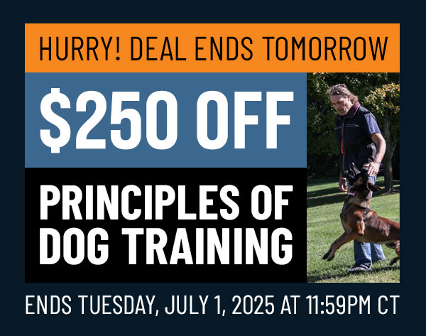 $250 Off Principles of Dog Training 1 & 2 with Michael Ellis