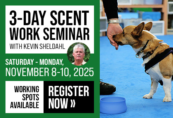 3-Day Scent Work Seminar with Kevin Sheldahl