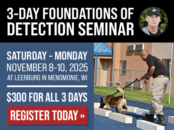 3-Day Scent Work Seminar with Kevin Sheldahl