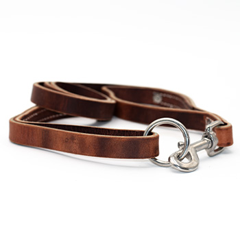 3/4-in Two Handle Latigo Leather Tactical Leash