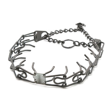 Leerburg Black Stainless Steel Prong Collar