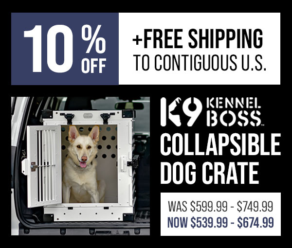 10% Off + Free Shipping to K9 Kennel Boss Collapsible Crate