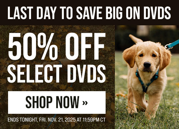 50% Off Select DVDs