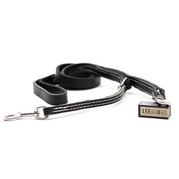 3/4-in Latigo Leather Prong Collar Leash