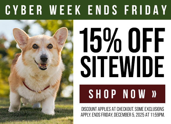 Cyber Week: 15% Off Sitewide