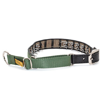 Keeper Collars Hidden Prong with Leather Buckle