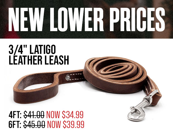 New Lower Prices: 3/4-in Latigo Leather Leash