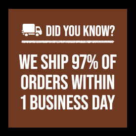 97% of orders ship out within 1 business day