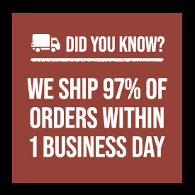 97% of orders ship out within 1 business day