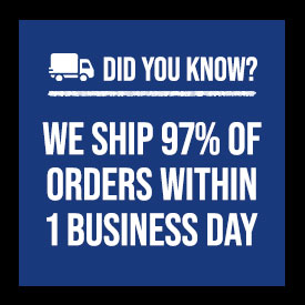 97% of orders ship out within 1 business day