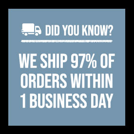 97% of orders ship out within 1 business day