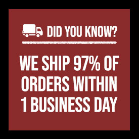 97% of orders ship out within 1 business day