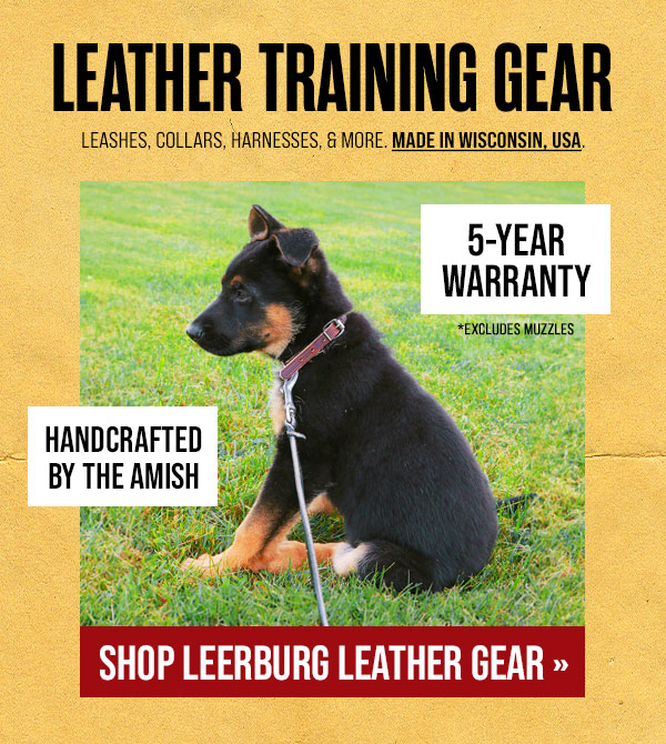 Leerburg Latigo Leather Training Gear handcrafted by the Amish