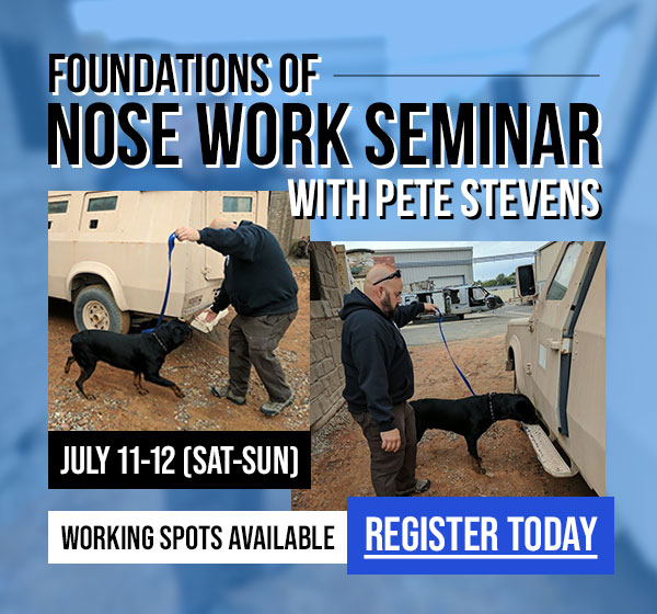 Pete Stevens A Sport Handler's Guide to Foundations in Nose Work Seminar