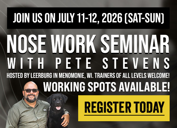 Pete Stevens A Sport Handler's Guide to Foundations in Nose Work Seminar