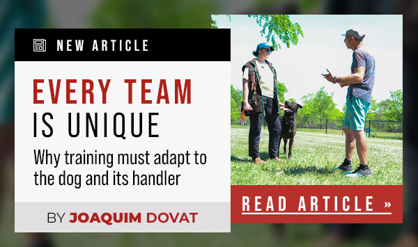 New Article: Every Team Is Unique: Why Training Must Adapt to the Dog and Its Handler