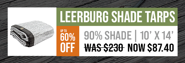 Shade Tarps are 60% Off