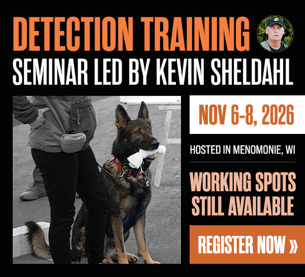 Kevin Sheldahl's Detection Training Seminar is Coming in November