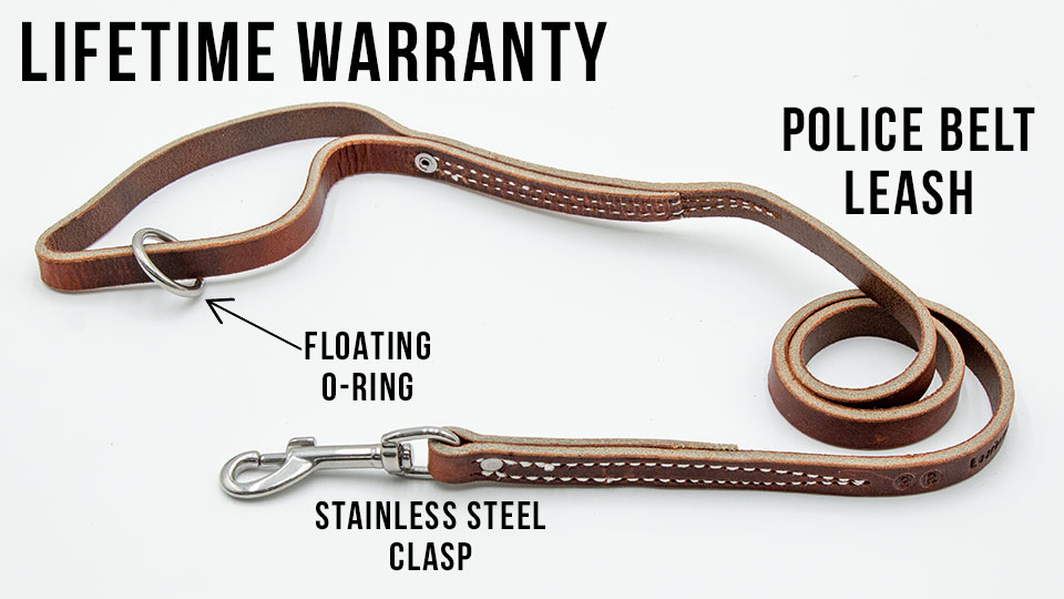 1/2" Latigo Leather Waist Lead - 34 Inch - Brown 
