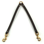 Brown Leather Two Dog Lead