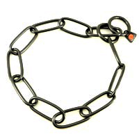 Herm Sprenger Black Stainless Fur Saver - Long Link