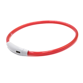 Rechargeable Lighted Dog Collar - Red
