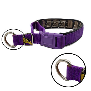 Keeper Collars Hidden Prong with Snap - PURPLE 16 inch