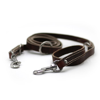 3/4in x 6ft Brown Leather Police Leash