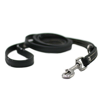 6' x 3/4" BLACK BioThane Leash